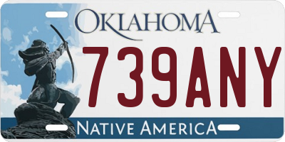 OK license plate 739ANY