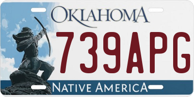 OK license plate 739APG
