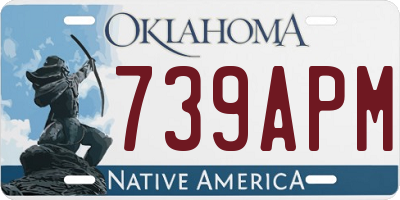OK license plate 739APM
