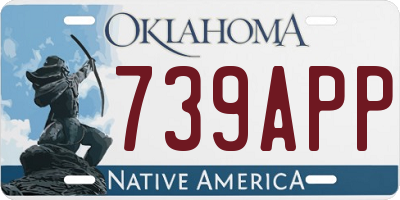 OK license plate 739APP