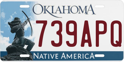 OK license plate 739APQ