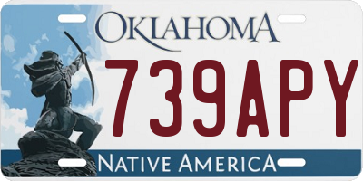 OK license plate 739APY