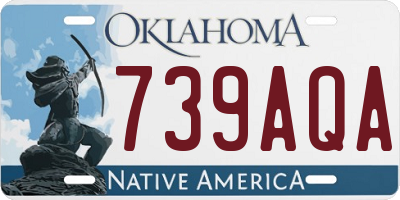 OK license plate 739AQA