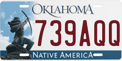 OK license plate 739AQQ