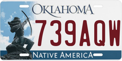 OK license plate 739AQW