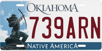 OK license plate 739ARN