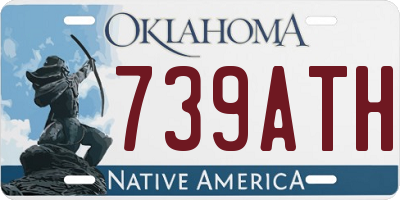 OK license plate 739ATH