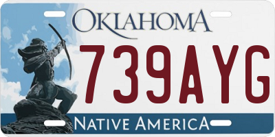 OK license plate 739AYG