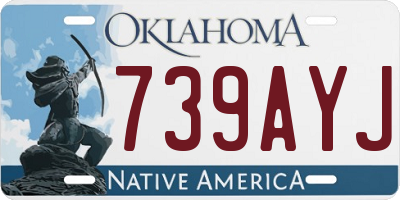 OK license plate 739AYJ