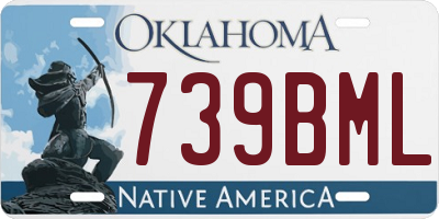 OK license plate 739BML