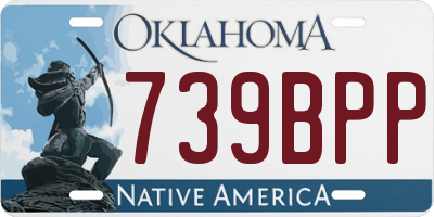 OK license plate 739BPP