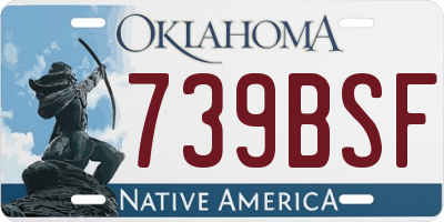 OK license plate 739BSF