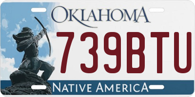 OK license plate 739BTU