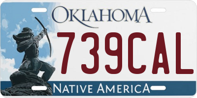 OK license plate 739CAL