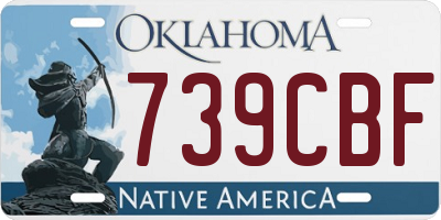 OK license plate 739CBF
