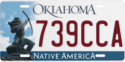 OK license plate 739CCA
