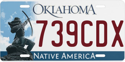 OK license plate 739CDX