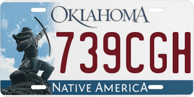 OK license plate 739CGH