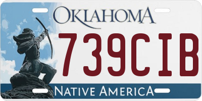 OK license plate 739CIB