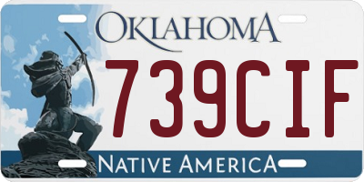 OK license plate 739CIF