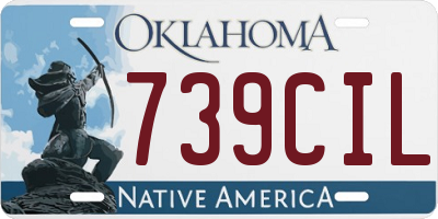 OK license plate 739CIL