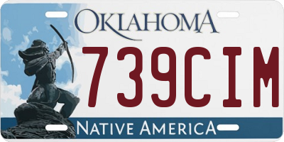 OK license plate 739CIM
