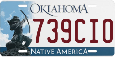 OK license plate 739CIO