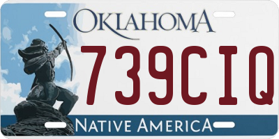 OK license plate 739CIQ