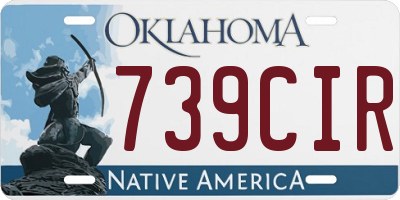 OK license plate 739CIR