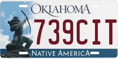 OK license plate 739CIT