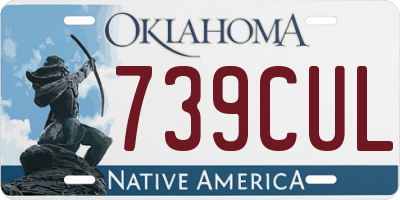 OK license plate 739CUL