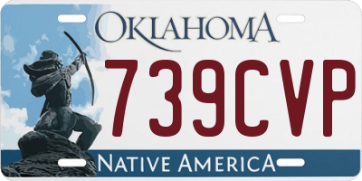 OK license plate 739CVP