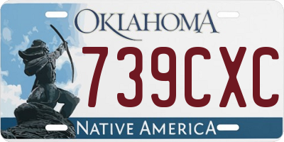 OK license plate 739CXC