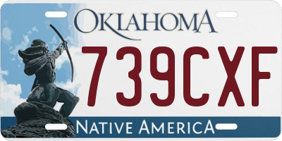 OK license plate 739CXF