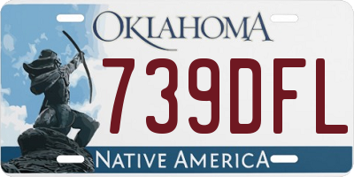 OK license plate 739DFL