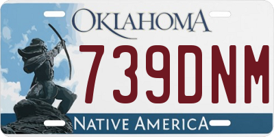 OK license plate 739DNM