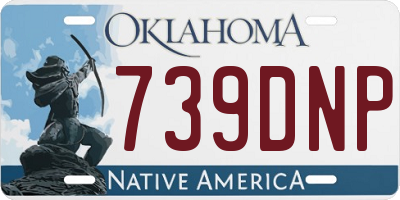 OK license plate 739DNP