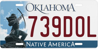 OK license plate 739DOL
