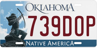 OK license plate 739DOP