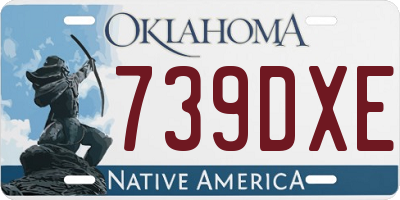OK license plate 739DXE