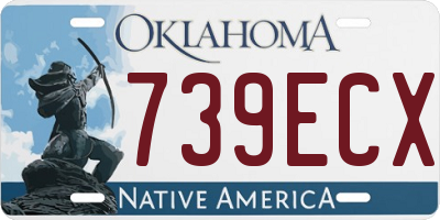 OK license plate 739ECX