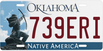 OK license plate 739ERI