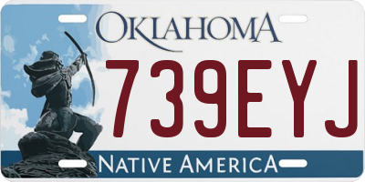 OK license plate 739EYJ