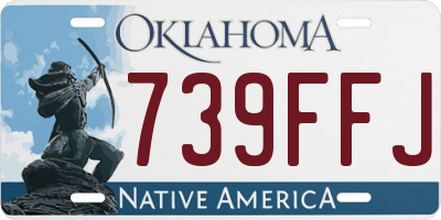 OK license plate 739FFJ
