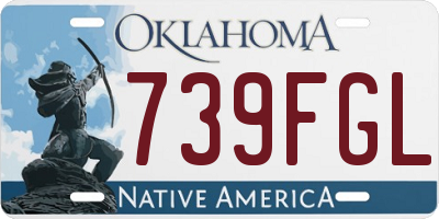 OK license plate 739FGL
