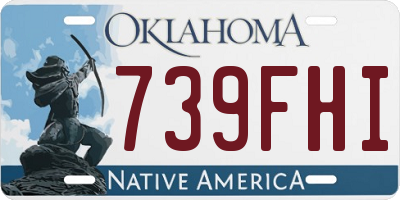 OK license plate 739FHI