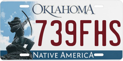 OK license plate 739FHS