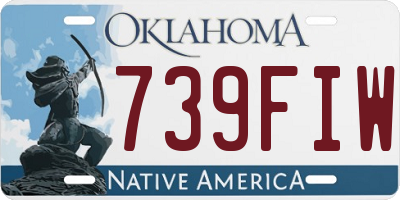 OK license plate 739FIW