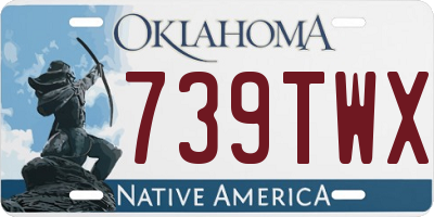 OK license plate 739TWX