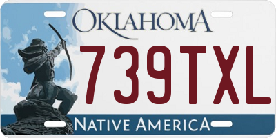 OK license plate 739TXL